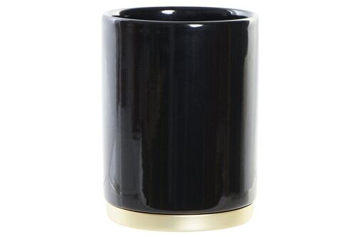 VASO GRES METAL 8X8X10 NEGRO PB191520