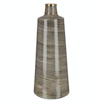 Vase en métal conique "Stripes"