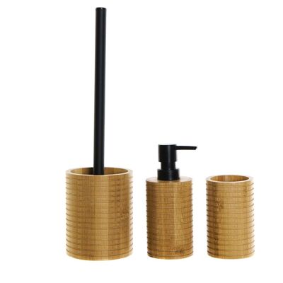 DISPENSER SET 3 BAMBOO 7X7X16,5 NATURAL NATURAL PB196570