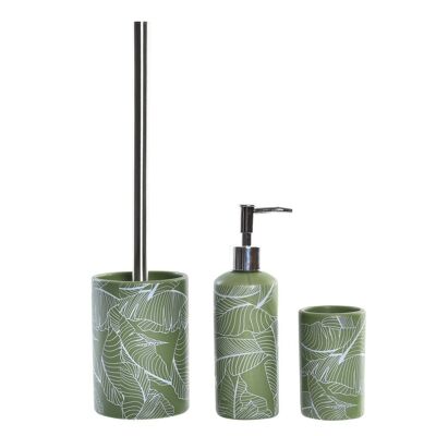 BATHROOM SET 3 DOLOMITE PP 9,5X9,5X37 GREEN LEAF PB197292