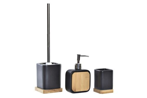 BAÑO SET 3 DOLOMITE 9X9X37,5 MATE NEGRO PB197302