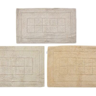 ALFOMBRA ALGODON 80X50X1 520 GR, BAÑO 3 SURT. PB197488