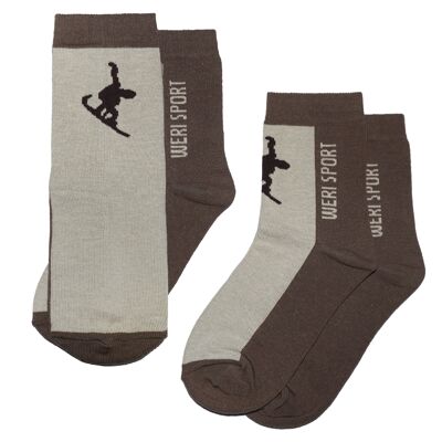 Socken für Kinder 2er Pack >>Skifahrer<<