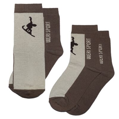 Calzini per bambini confezione da 2 >>Sciatore<<