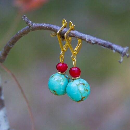 Handmade magnesite earrings