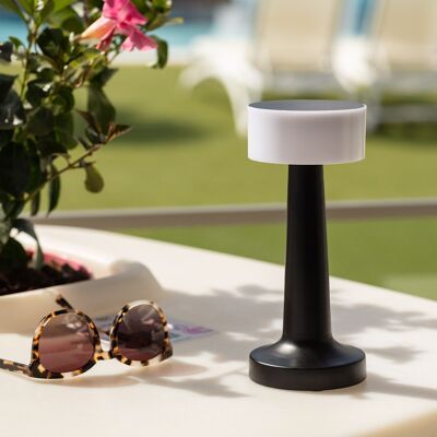 Ledkia Portable 3W LED Table Lamp with USB Rechargeable Battery Greta Black