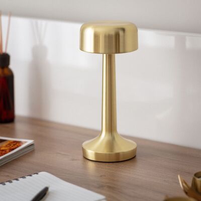 Ledkia Portable 3W LED Table Lamp with USB Rechargeable Battery Ciara Gold