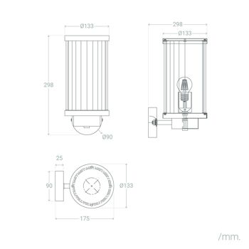 Applique d'extérieur en cristal Ledkia doré Gauta 2