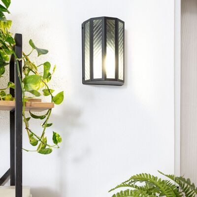 Ledkia Exterior Wall Lamp Hadley Crystal Black