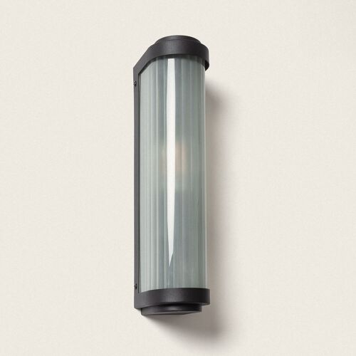 Ledkia Aplique de Pared Exterior Cristal Peridot Negro