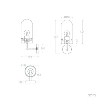 Ledkia Applique d'Extérieur Métal et Verre Gerber Noir 2