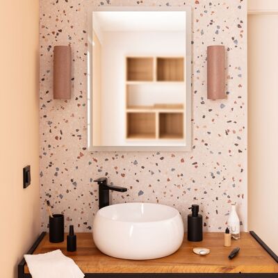 Miroir de salle de bain Ledkia avec lumière LED et antibuée 70x50 cm Nerja sélectionnable (chaud-neutre-froid)