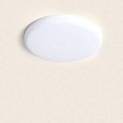 Ledkia LED-Platte 18 W, rund, schlanke Oberfläche, LIFUD, verstellbarer Schnitt, Ø 50–190 mm, mit Anschlussbox, Neutralweiß 4000 K