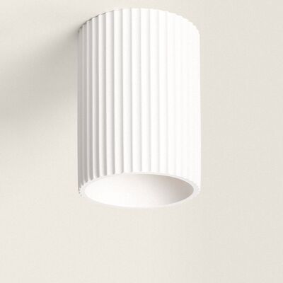 Ledkia White Colum Plaster Ceiling Lamp