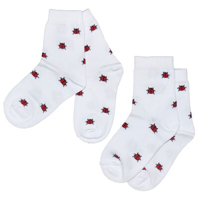 Socks for children pack of 2 >>Ladybugs<<