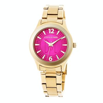 Devota & Lomba Montre à quartz pour femme Dl001W-02Fucs 1