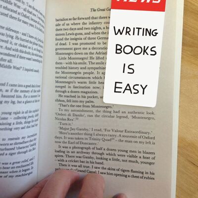 Bookmark - Funny Gift - Writing Books Is Easy Magnetic Bookmark