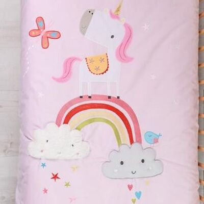 Rainbow and unicorns quilt