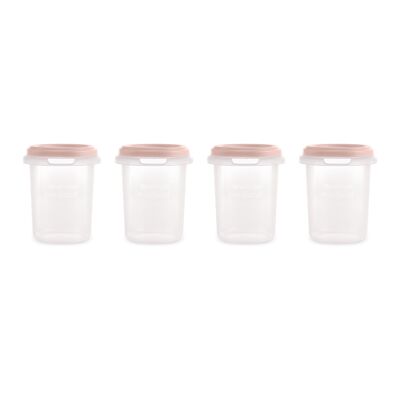 Miniland Set 4 Hermisized Blush 250ml. Hermesized pack for baby feeding