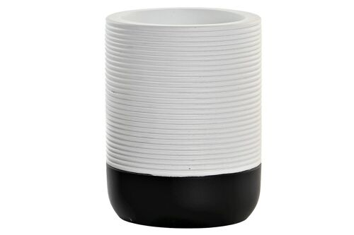 VASO RESINA 8X8X10,5 BLANCO PB202239