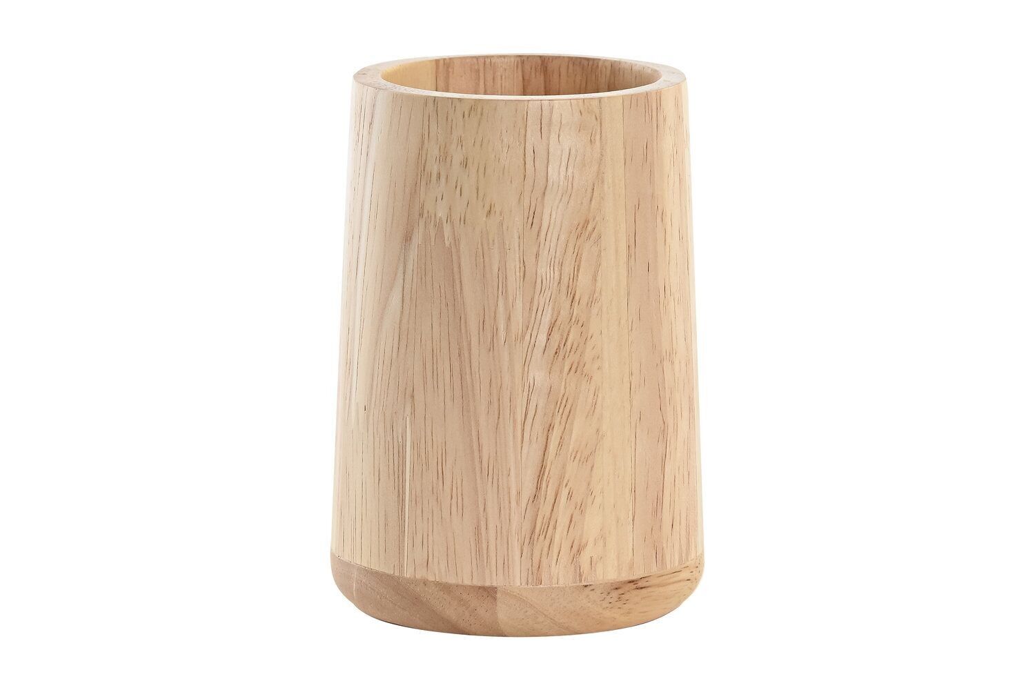 GLASS HEVEA / RUBBERWOOD 8X8X11 NATURAL PB202244