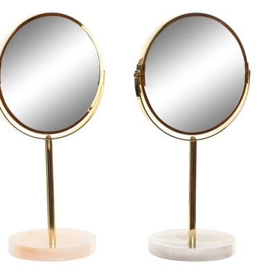 METAL RESIN MIRROR 18X13X35 SIMIL MARBLE 2 ASSORTED. PB203613