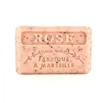 5x Savonnette Marseillaise gommage à la rose 125g