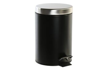 POUBELLE METAL INOX 17X22X26 3L NOIR PB203648 1