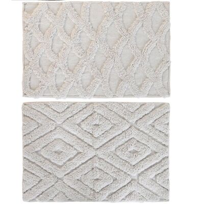 TAPIS COTON 40X60X0,5 1300 GSM ROMBOS 2 ASSORTIS. PB205254