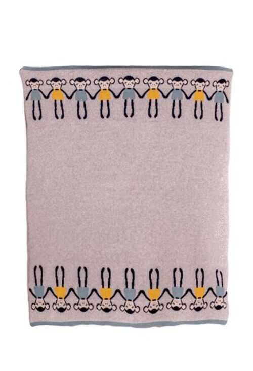 cheeky monkey knit blanket/shawl