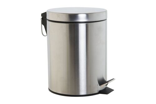 PAPELERA INOX 20X26X28 5L, MATE PLATEADO PB207635