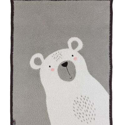 Manta / mantón con imagen de oso polar
