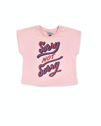 T-shirt rose en maille bad influencer girl - KG04T506P2 1
