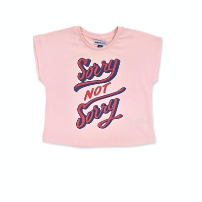 Camiseta punto rosa niña Bad influencer - KG04T506P2
