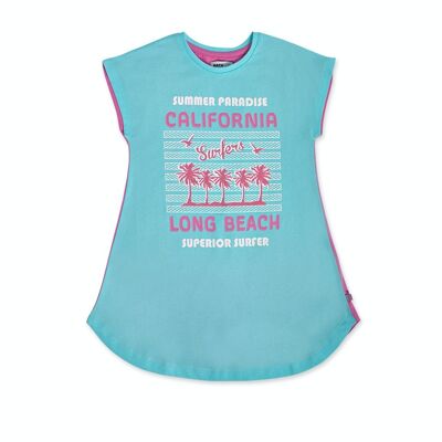 Blaues Strickkleid für Mädchen Paradiso Beach - KG04D303C1