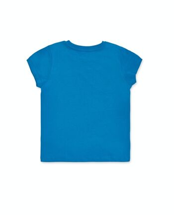 T-shirt bleu en maille pour garçon Wild thing - KB04T603B4 2