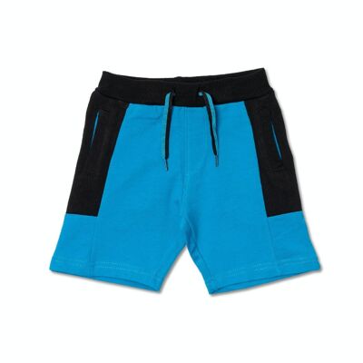 Bermuda blu maglia ragazzo Wild thing - KB04H605B4