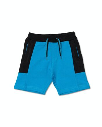 Bermuda bleu tricot garçon Wild thing - KB04H605B4 1
