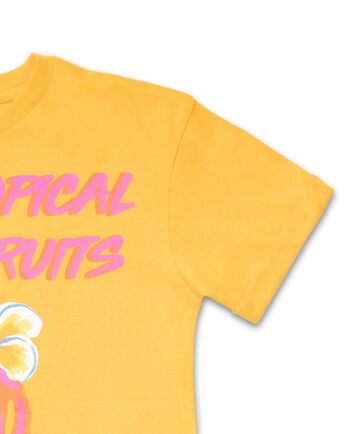 T-shirt en maille orange pour fille Full Bloom - KG04T405Y6 3