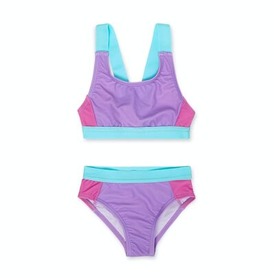 Bikini sportivo bambina viola Paradiso beach - KG04W303L1
