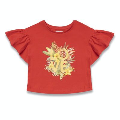 T-shirt in jersey arancione per bambina Oasis - KG04T202R2