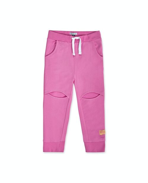 Pantalón largo punto rosa niña Paradiso beach - KG04P301P1