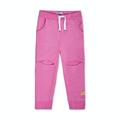 Lange rosa Strickhose für Mädchen Paradiso Beach - KG04P301P1