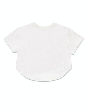 T-shirt + top blanc en maille pour fille One day in NYC - KG04T602W1 2