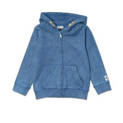 Blue knit open sweatshirt for boy Beach Days - KB04S401B3