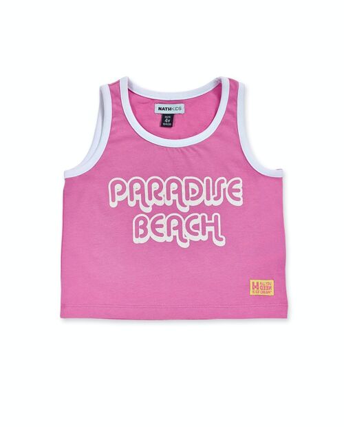 Camiseta tirantes punto rosa niña Paradiso beach - KG04T307P1
