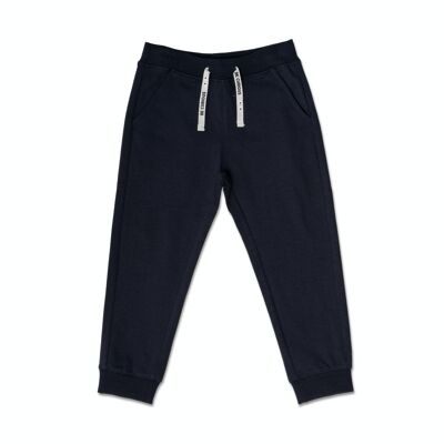 Pantalon long en maille bleu marine pour garçon Basics Boy - KB02P101N1