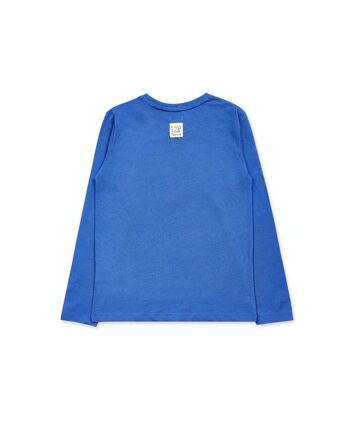 T-shirt long bleu en maille pour garçon The coast - KB04T202B1 2