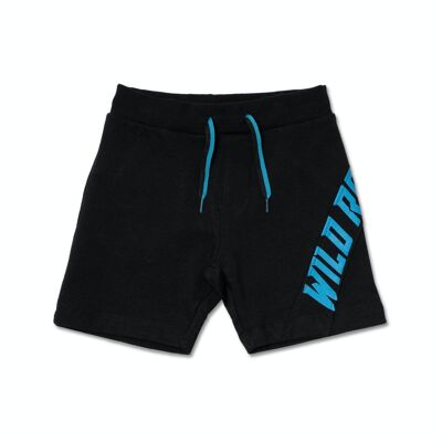 Wild thing boy's black knit Bermuda shorts - KB04H604X1