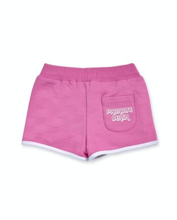 Short maille rose fille Paradiso beach - KG04H304P1 2